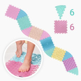 Mata sensoryczna do masażu stóp "Puzzle Mix" 6 puzzle + 6 Trójkątów PASTEL Mata sensoryczna do masażu stóp "Puzzle Mix" 6 puzzle + 6 Trójkątów PASTEL