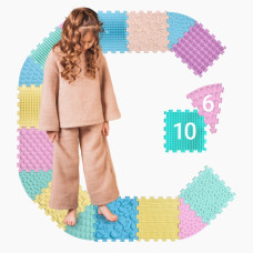 Mata sensoryczna do masażu stóp "Puzzle Mix" 10 puzzle + 6 Trójkątów Pastel Mata sensoryczna do masażu stóp "Puzzle Mix" 10 puzzle + 6 Trójkątów Pastel