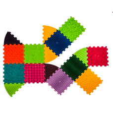Mata sensoryczna do masażu stóp Dinozaury 10 puzzle + 6 Trójkątów (16 elementów) Mata sensoryczna do masażu stóp Dinozaury 10 puzzle + 6 Trójkątów (16 elementów)