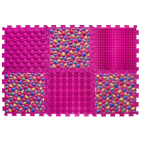 Mata sensoryczna do masażu stóp "Puzzle Mix" 6 elementów Kolorowe Kamyczki