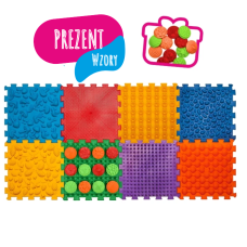 Mata sensoryczna do masażu stóp "Puzzle Mix" 8 elementów + Wzory w prezencie