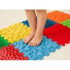 Mata sensoryczna do masażu stóp "Puzzle Mix" 8 elementów