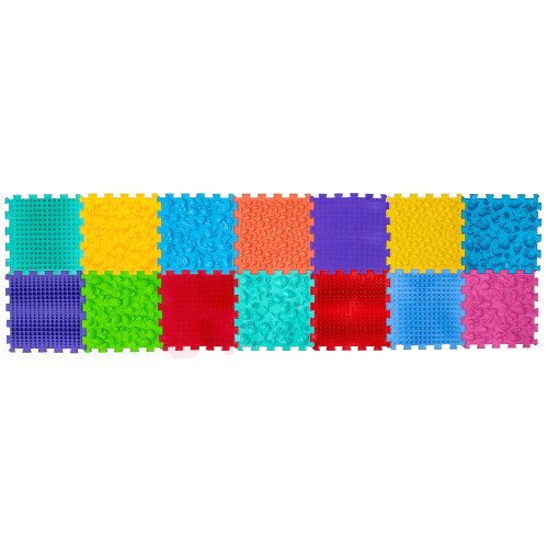 Mata sensoryczna do masażu stóp "Mega Mix" 14 elementów