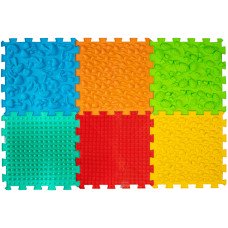 Mata sensoryczna do masażu stóp "Puzzle Mix" 6 elementów 