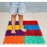 Mata sensoryczna do masażu stóp "Puzzle Morskie dno" 8 elementów