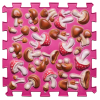 Mata sensoryczna do masażu "Puzzle Mix" Grzyby natura różowy 1 element