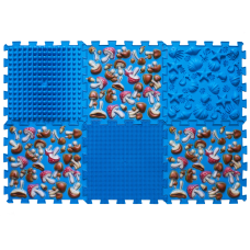 Mata sensoryczna do masażu stóp "Puzzle Mix" 6 elementów Kolorowe Grzyby Mata sensoryczna do masażu stóp "Puzzle Mix" 6 elementów Kolorowe Grzyby