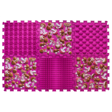 Mata sensoryczna ortopedyczna do masażu stóp "Puzzle Mix" 6 elementów Kolorowe Kamyczki Mata sensoryczna ortopedyczna do masażu stóp "Puzzle Mix" 6 elementów Kolorowe Kamyczki