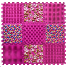 Mata sensoryczna ortopedyczna do masażu stóp "Puzzle Mix" 9 elementów Mata sensoryczna ortopedyczna do masażu stóp "Puzzle Mix" 9 elementów