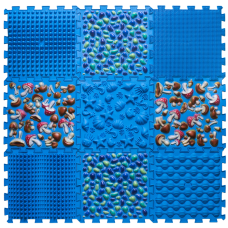 Mata sensoryczna do masażu stóp "Puzzle Mix" 9 elementów Mata sensoryczna do masażu stóp "Puzzle Mix" 9 elementów