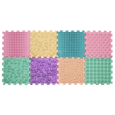Mata sensoryczna do masażu stóp "Puzzle Mix" Pastel 8 elementów