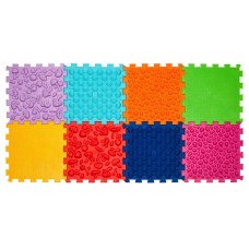 Mata sensoryczna do masażu stóp "Puzzle Mix" 8 elementów Miękka