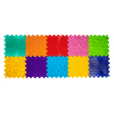 Mata sensoryczna do masażu stóp "Puzzle Mix" 10 elementów