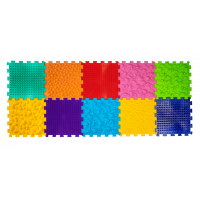 Mata sensoryczna do masażu stóp "Puzzle Mix" 10 elementów